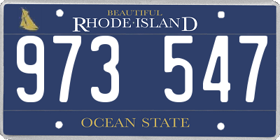 RI license plate 973547