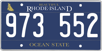 RI license plate 973552