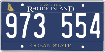 RI license plate 973554