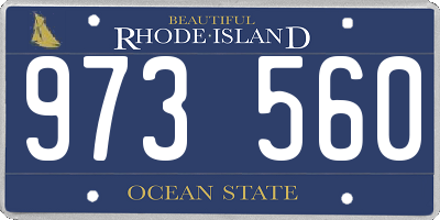 RI license plate 973560