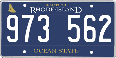 RI license plate 973562