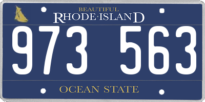RI license plate 973563
