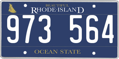 RI license plate 973564