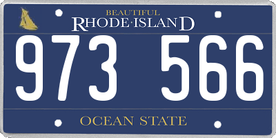 RI license plate 973566