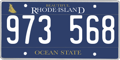 RI license plate 973568