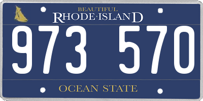 RI license plate 973570