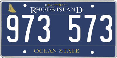 RI license plate 973573