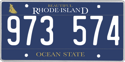 RI license plate 973574