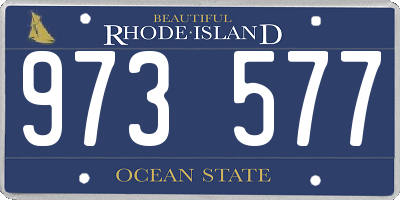RI license plate 973577