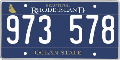 RI license plate 973578