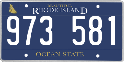 RI license plate 973581