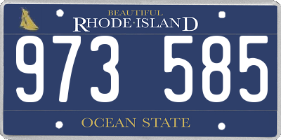RI license plate 973585