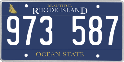 RI license plate 973587