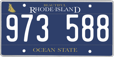 RI license plate 973588