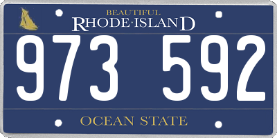 RI license plate 973592