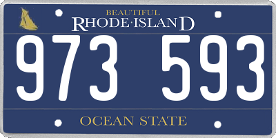 RI license plate 973593