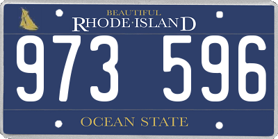 RI license plate 973596