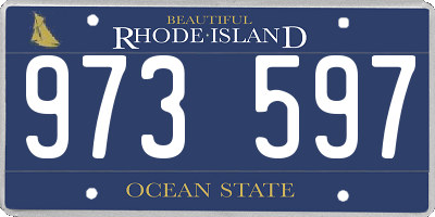 RI license plate 973597