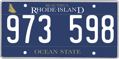 RI license plate 973598