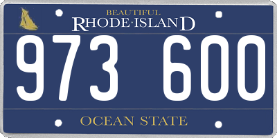 RI license plate 973600