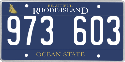 RI license plate 973603