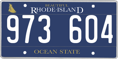 RI license plate 973604