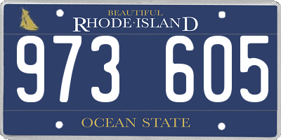 RI license plate 973605