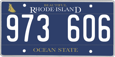 RI license plate 973606