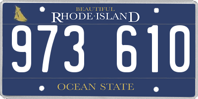 RI license plate 973610