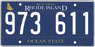 RI license plate 973611