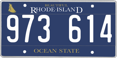 RI license plate 973614