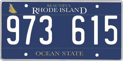 RI license plate 973615