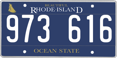 RI license plate 973616