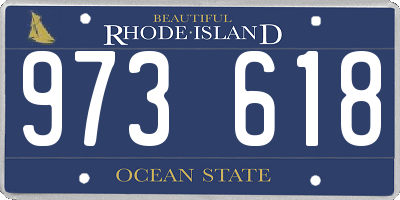 RI license plate 973618