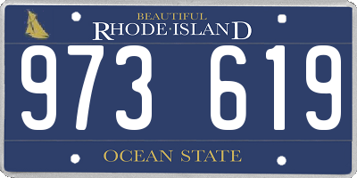 RI license plate 973619