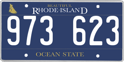 RI license plate 973623