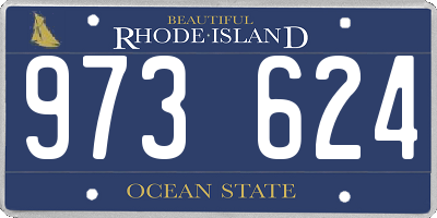 RI license plate 973624