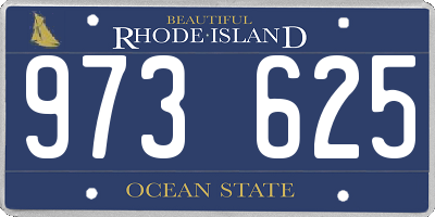 RI license plate 973625