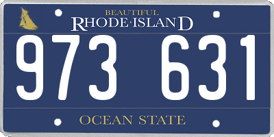RI license plate 973631