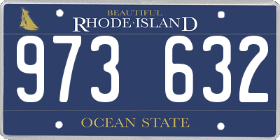 RI license plate 973632