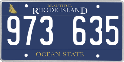 RI license plate 973635