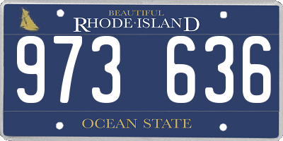 RI license plate 973636