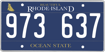 RI license plate 973637