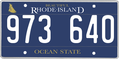 RI license plate 973640