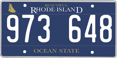 RI license plate 973648
