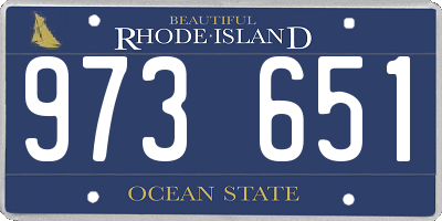 RI license plate 973651