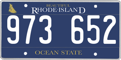 RI license plate 973652