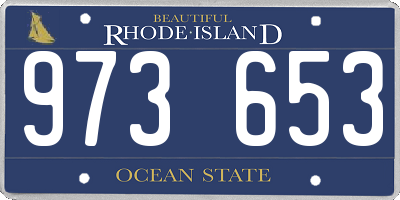 RI license plate 973653