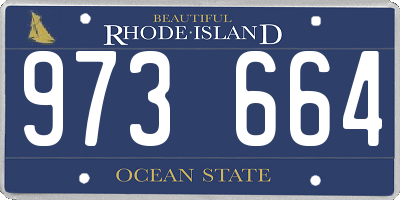 RI license plate 973664