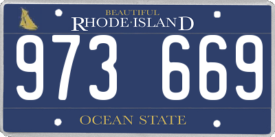 RI license plate 973669
